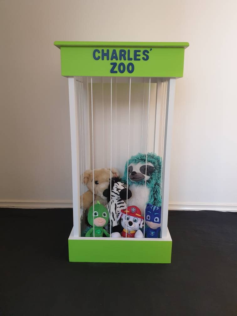 Stuffed Animal Zoo Toy Storage Zoo Animal Cage Timber Toy Etsy