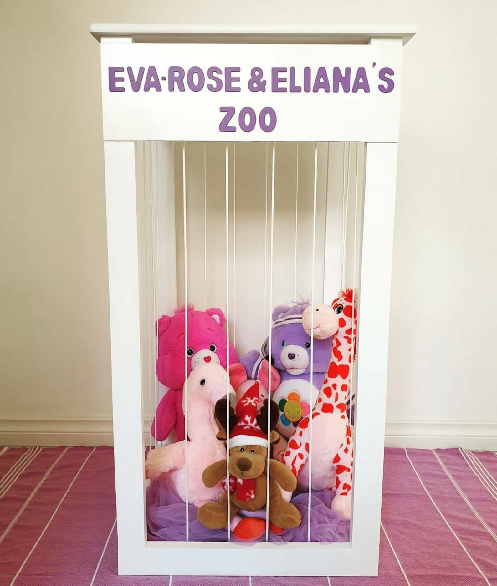 Stuffed animal zoo toy storage zoo animal cage timber toy Etsy