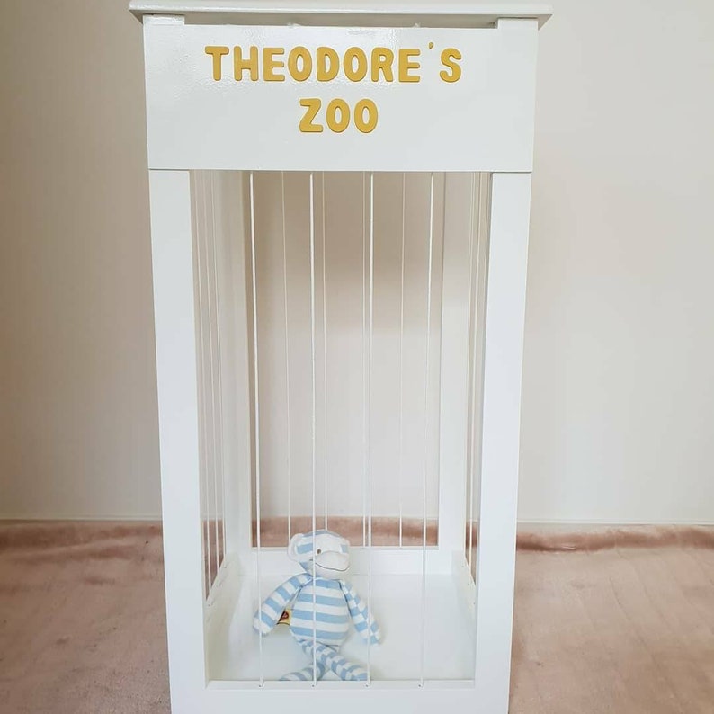 Stuffed animal zoo toy storage zoo animal cage timber toy Etsy