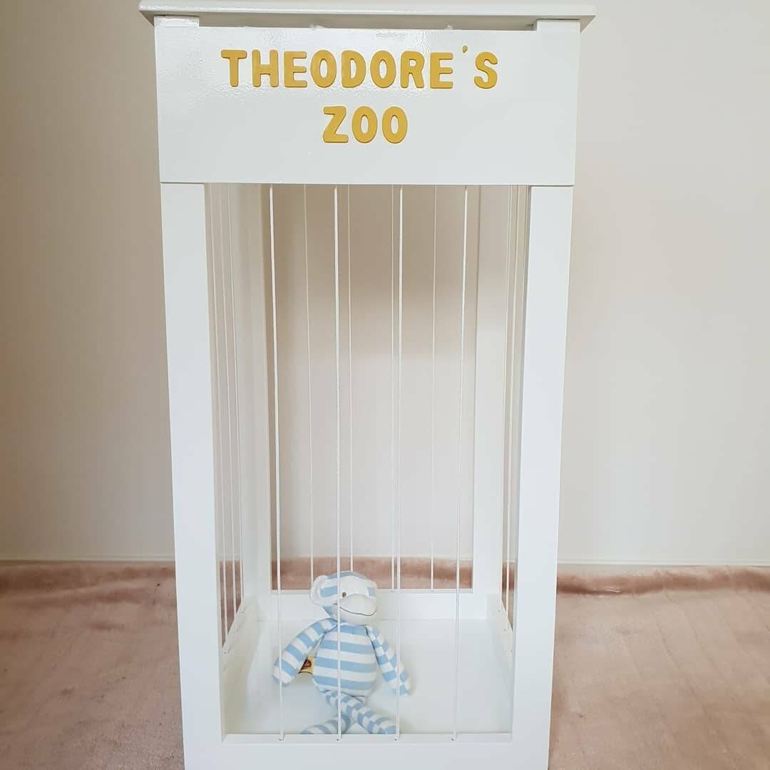 Stuffed animal zoo toy storage zoo animal cage timber toy Etsy