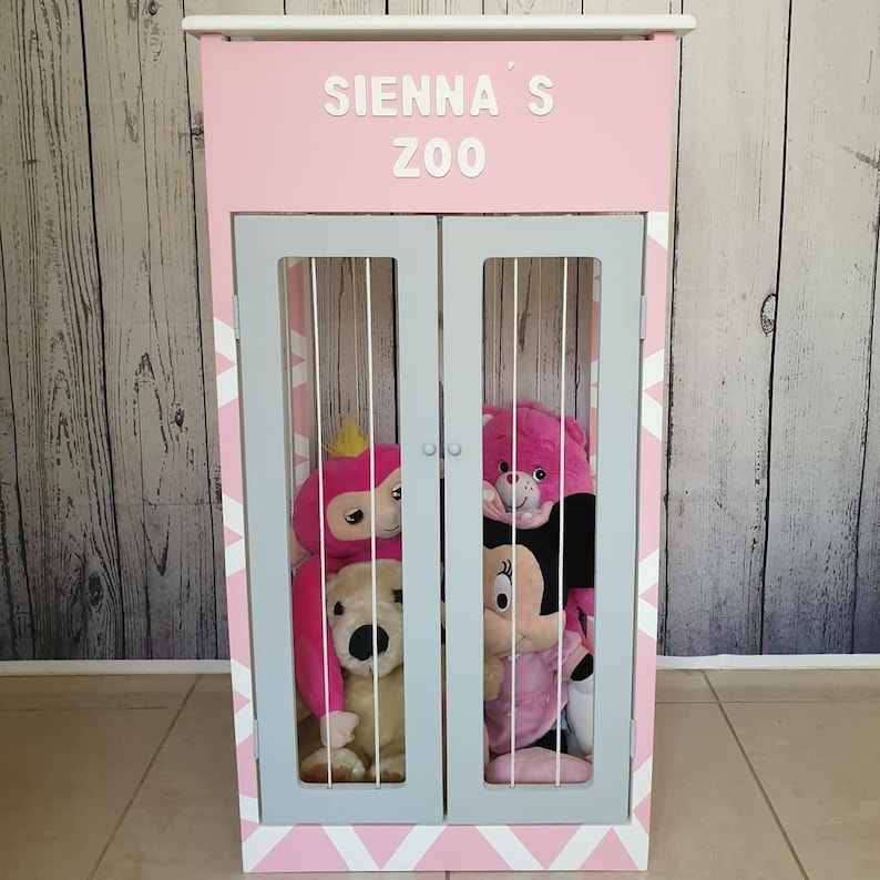 Stuffed Animal Zoo Toy Storage Zoo Animal Cage Timber Toy Etsy