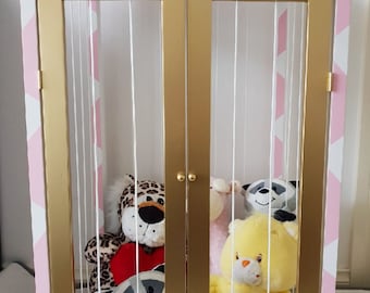 stuffed animal zoo, toy storage, zoo animal cage, timber toy storage, storage for stuffed toys, kids furniture, AU seller