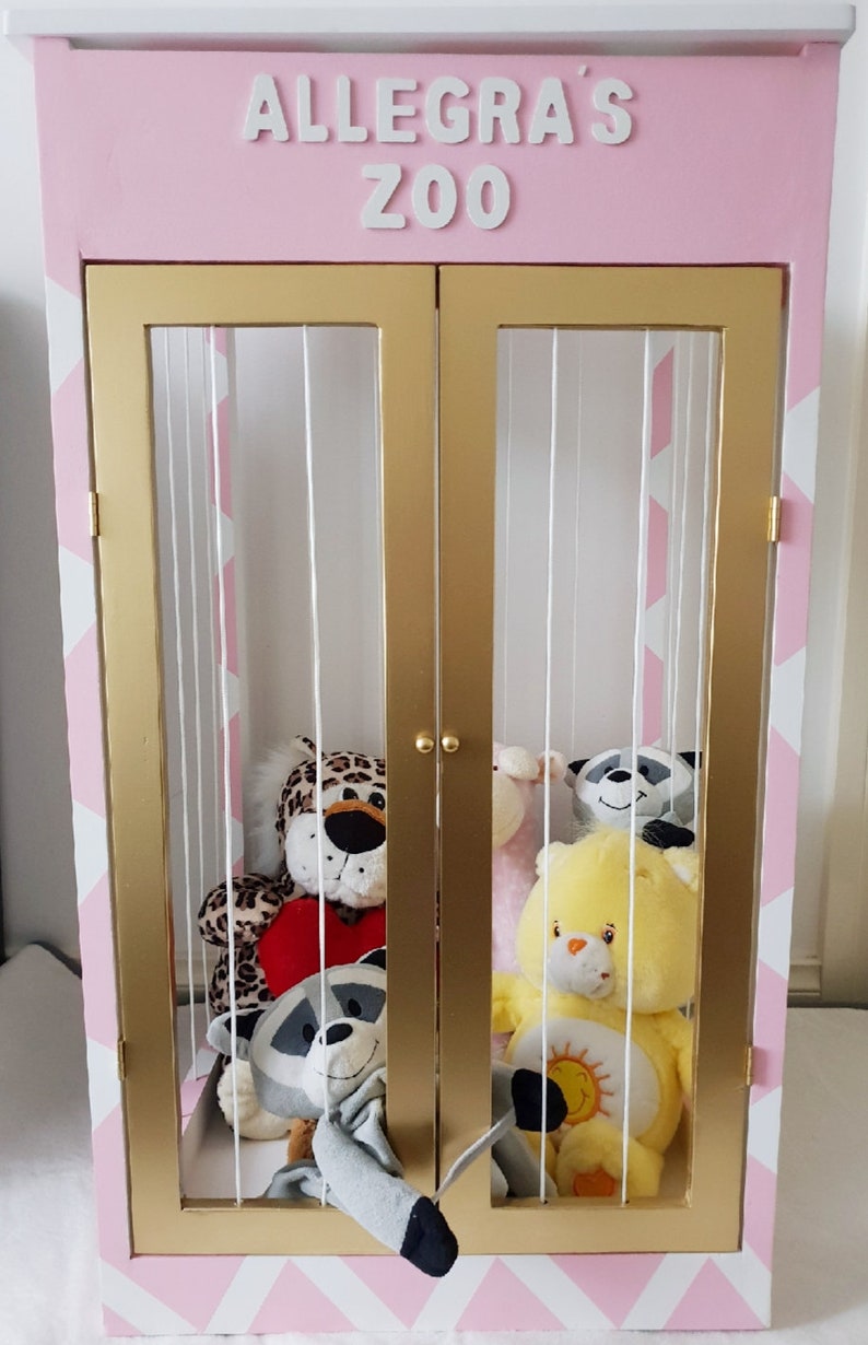 Stuffed Animal Zoo Toy Storage Zoo Animal Cage Timber Toy Etsy