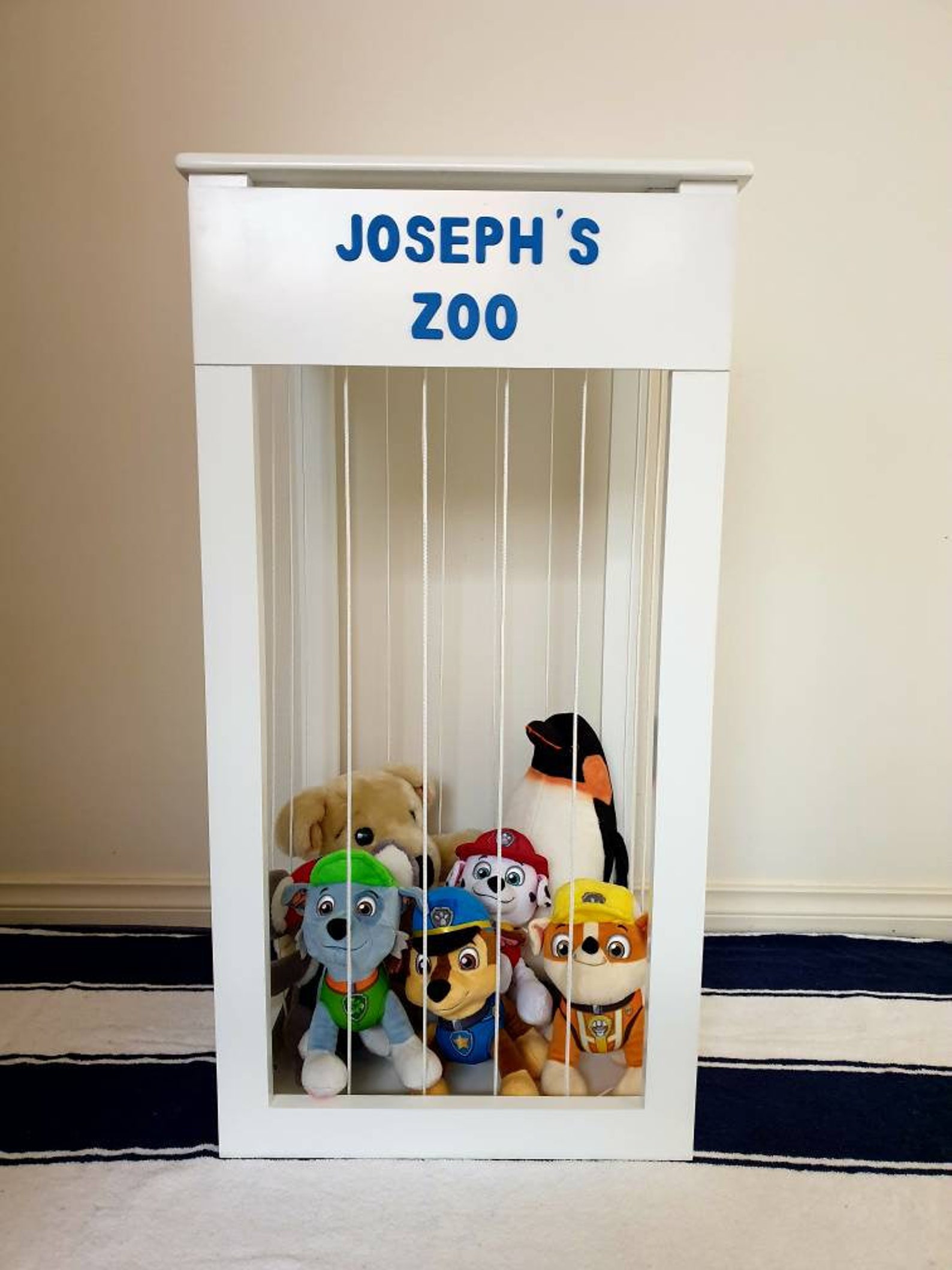 Stuffed animal zoo toy storage zoo animal cage timber toy Etsy