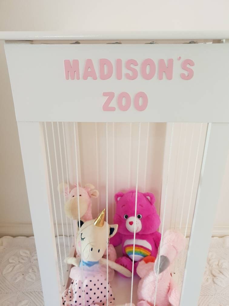 Stuffed Animal Zoo, Toy Storage, Zoo Animal Cage, Timber Toy Storage, Storage for Stuffed Toys