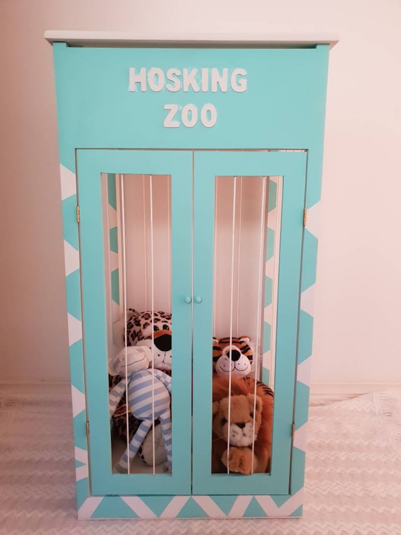 Stuffed Animal Zoo Toy Storage Zoo Animal Cage Timber Toy Etsy