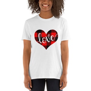 Plaid Heart Shirt // Buffalo Plaid Heart Shirt // Buffalo Plaid // lumber Jack Valentines Day Shirt