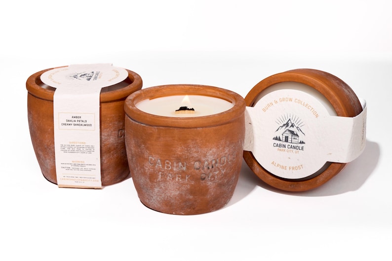 Cabincandleparkcity Plant Pot Scented Candle - Thumbnail 4