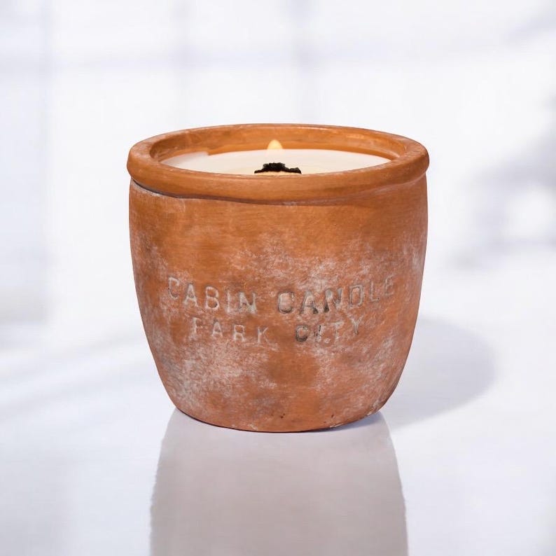 Cabincandleparkcity Plant Pot Scented Candle - Thumbnail 2