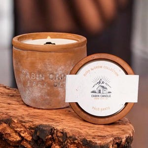 Handmade Plant Pot Candle- Plant Lover Gift - 4&#39; Aged Terra Cotta -Seed Label - Sustainable Gift -Rustic Home Decor - Zero Waste Candles