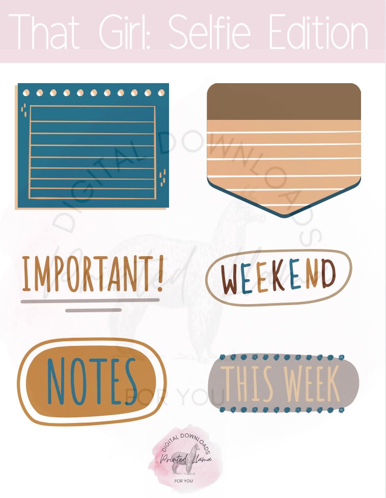 That Girl Goodnotes Stickers 6 Pages 40+ Stickers Digital Download ...