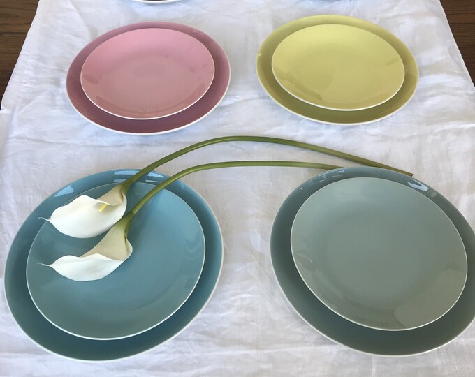 Lilien Porzellan Daisy Midcentury Tableware 6 Plates 24 Cm Etsy