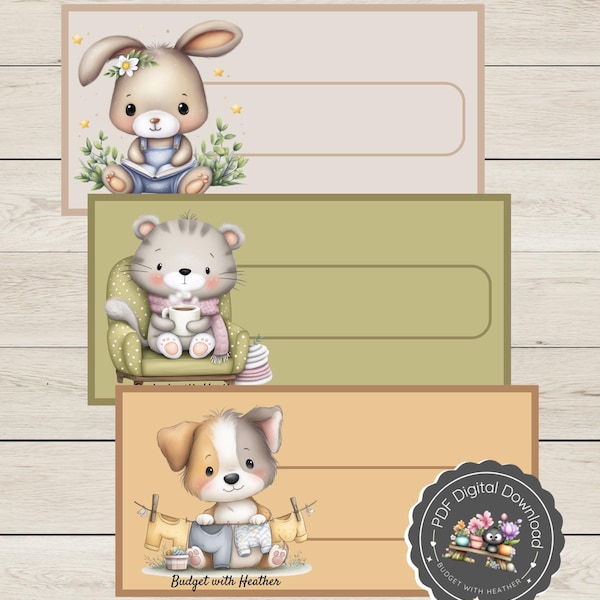 A6 Planner Dashboards, Cash Stuffing Inserts, Set of 6 (PDF Digital Download)