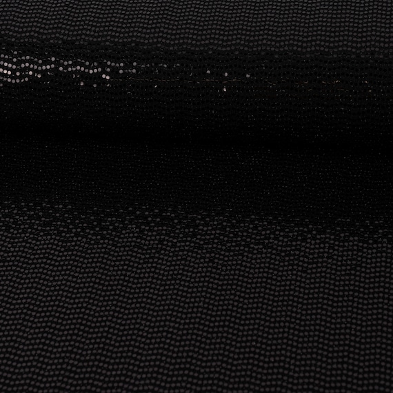 Bekleidungsstoff Stretch Lurex Pailletten Glitzer schwarz silberfarbig  1,45m Breite