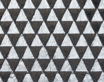 Fur fabric triangles anthracite silver-coloured 1.70 m width