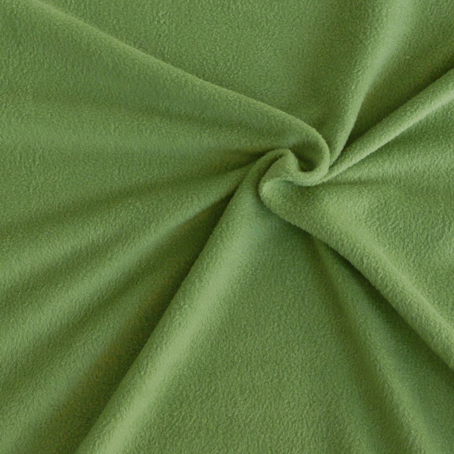 Polar Fleece Fabric Fleece Fabric By the Meter Moss Green Etsy