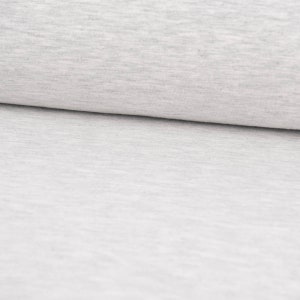 Baumwolljersey Melange Jersey einfarbig ecru meliert 1,45m Breite