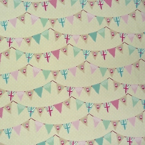 Cotton fabric decorative fabric flags garland cream