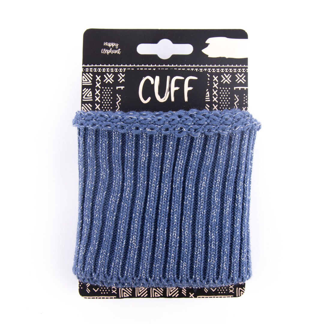 Cuff Cuff Cuff Cuffs Ready-made Cuffs Chunky Knit Glitter Plain Jeans Blue 7x110c ...