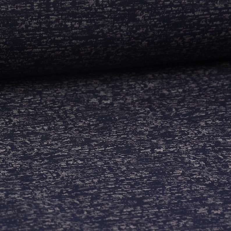 Clothing fabric Softshell Fleece reflection dark blue silver colored 1.47 m width