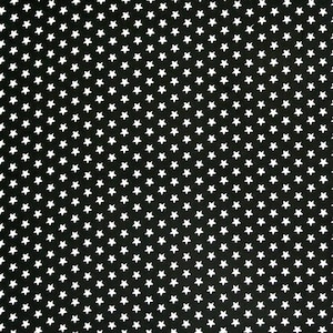 Baumwollstoff Sterne ca. 1x1cm schwarz weiß