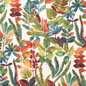 Decorative fabric cotton Tonga Spice exotic leaves plants colorful 140 cm