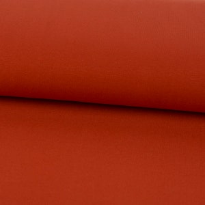 Sweatstoff Meterware Bio Soft Sweat dünn uni Terrakotta 1,5m Breite