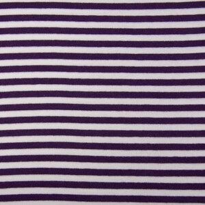 Strickschlauch Bündchenstoff fein Streifen 5mm lila weiß 35cm Breite