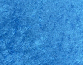 Velvet fabric creative fabric panne velvet plain medium blue 1.5 m