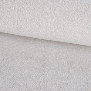 Frottee Stoff Stretch Frottee einfarbig hellgrau 1,5m Breite