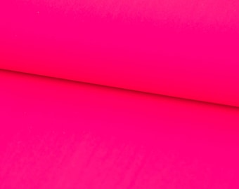 Bekleidungsstoff Polyester wasserabweisend reflektierend uni neon pink