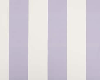 Tessuto di cotone al metro, tessuto decorativo, mezzo panama, stampa digitale, righe, lilla ecru, 140 cm