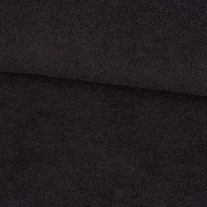 Frottee Stoff Stretch Frottee einfarbig schwarz 1,5m Breite