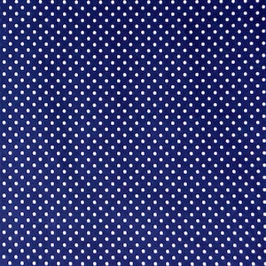 Cotton fabric dots small Ø 1 mm dark blue white