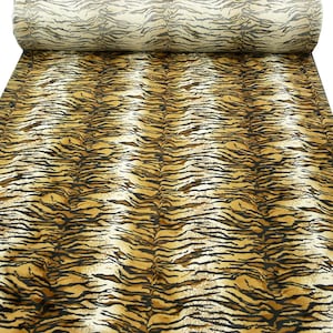 Plüsch Velour Fellstoff Fellimitat Kunstfell Stoff Tierfell Tiger
