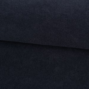 Frottee Stoff Stretch Frottee einfarbig dunkelblau 1,5m Breite