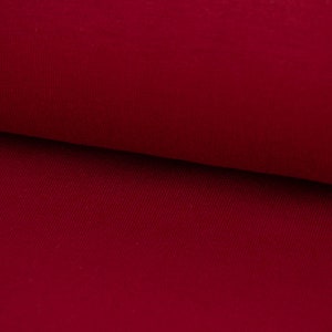 Cotton jersey Organic Bio Jersey plain burgundy red 1.5 m width