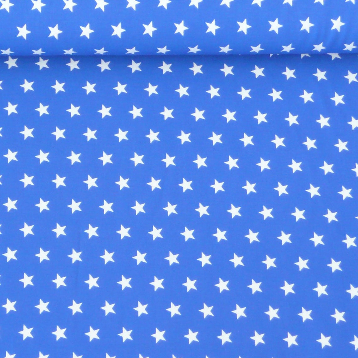 Cotton fabric stars approx. 1 x 1 cm royal blue white Etsy