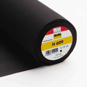 Vlieseline H 609 für elastische Oberstoffe schwarz 75cm