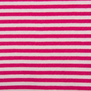 Strickschlauch Bündchenstoff fein Streifen 5mm pink weiß 35cm Breite