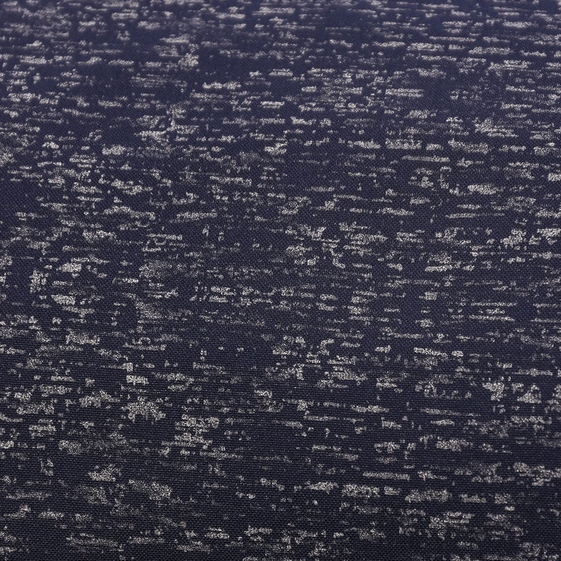 Clothing fabric Softshell Fleece reflection dark blue silver colored 1.47 m width