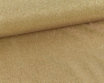 Jersey Lurex Glamour plain gold coloured 1.40 m width