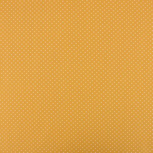 Cotton fabric dots mini Ø 1 mm ochre yellow white 1.40 m width