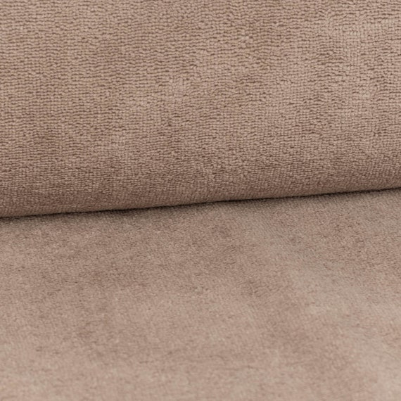 Frotteestoff Meterware Bambus Velvet Kuschelweich Einfarbig Taupe 1,5m -  Etsy