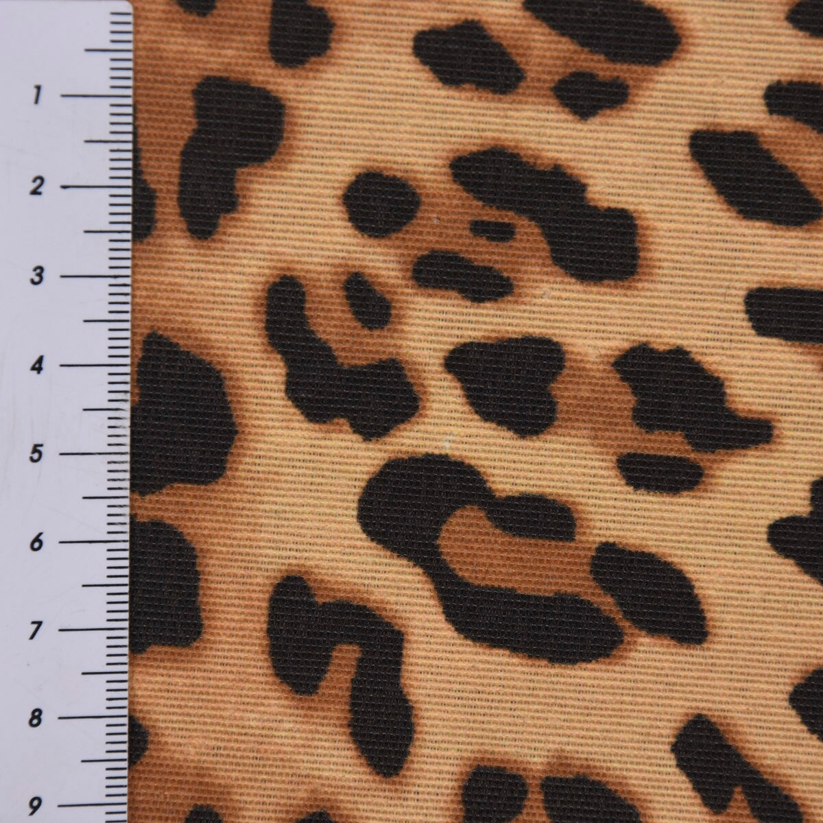 Dekostoff Leopardenmuster, braun schwarz ockergelb