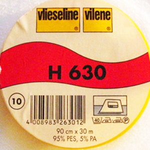 Vlieseline iron-on fleece H630 white 90 cm width image 3