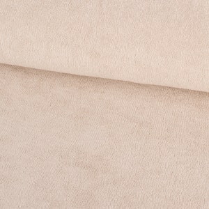 Frotteestoff Stretch Frottee einfarbig beige 1,5m Breite