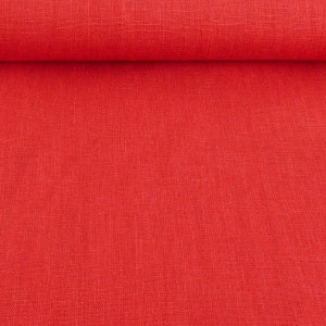 Bekleidungsstoff Leinen 255g pro qm einfarbig rot