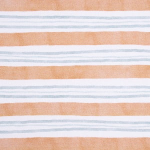 Sweatstoff Digitaldruck STRIPES Streifen weiß braun hellblau 1,45m