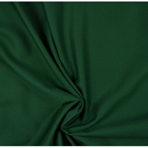 Clothing fabric cotton twill dark green 1.4 m width